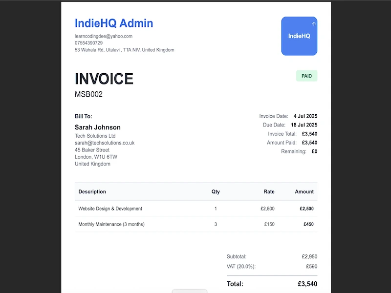 Professional invoice design reduces payment delays